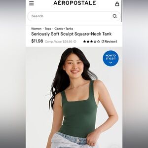 Aeropastle Seriously Soft Sculpting Tank Top